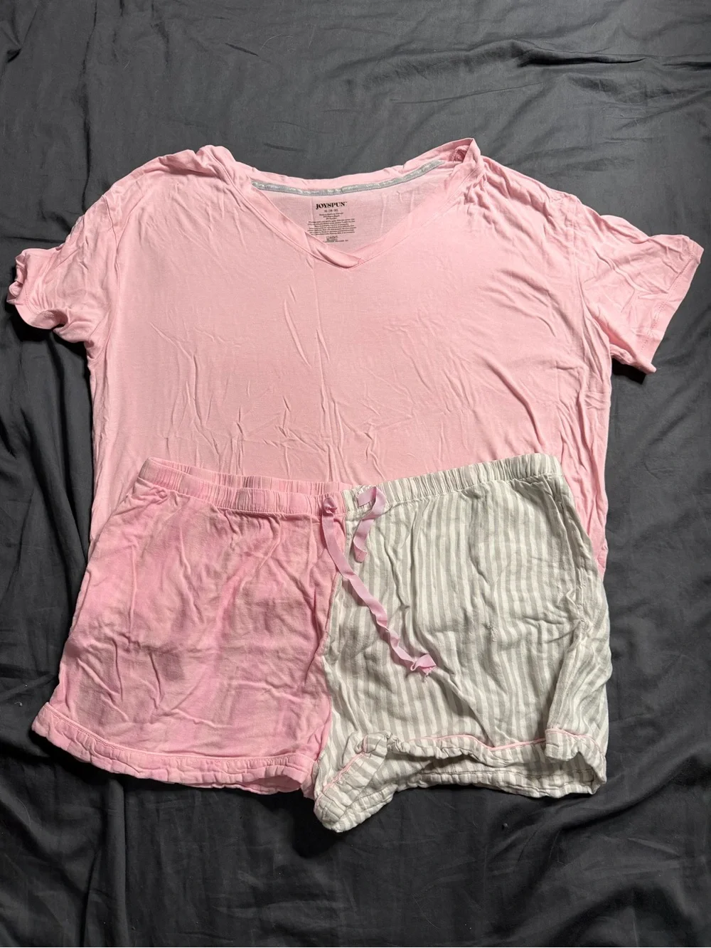 Women's Two-Piece V-Neck Pajama Set — Pink & Lavender